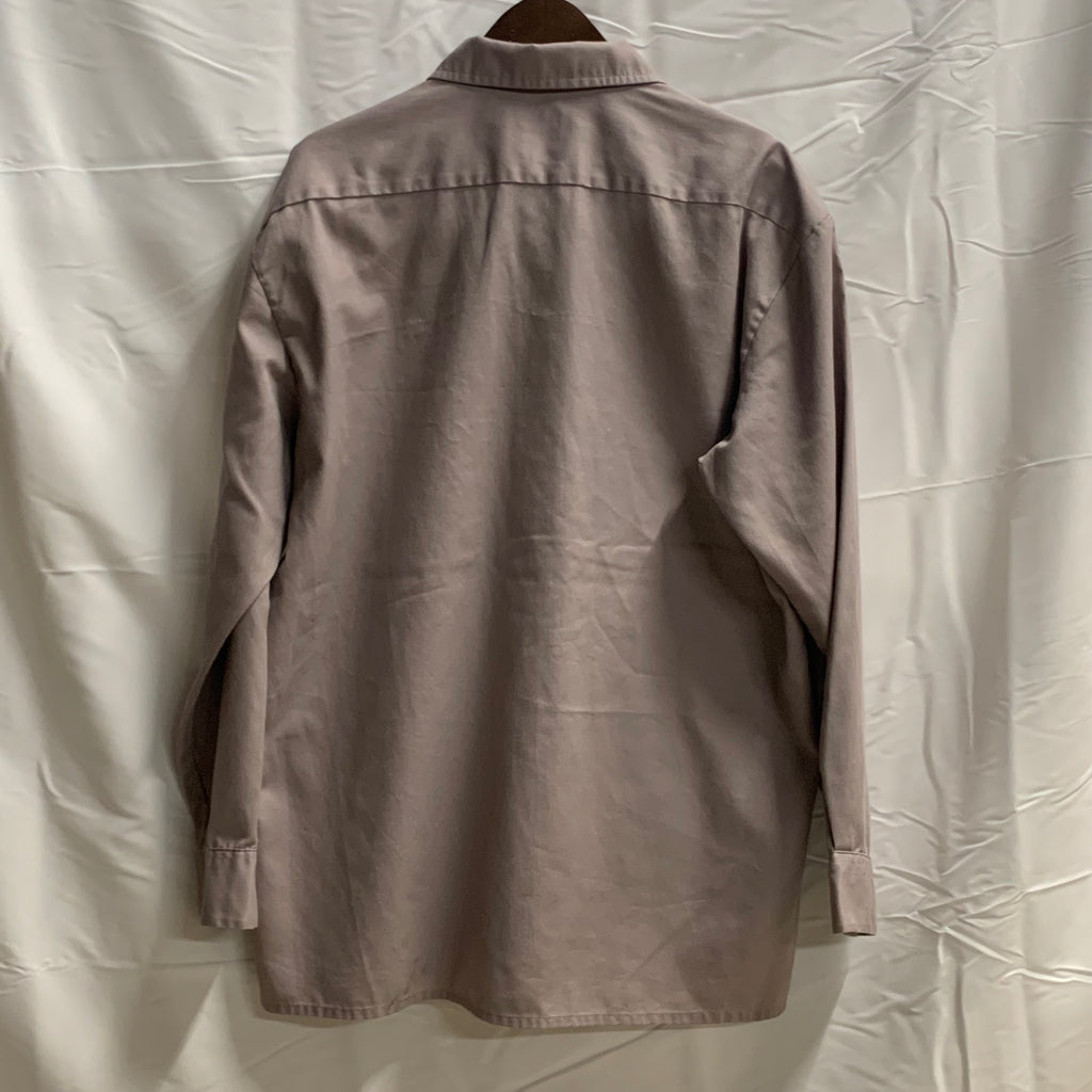 【中古】【古着】Dickies ワンポイント シャツ グレー Lサイズ