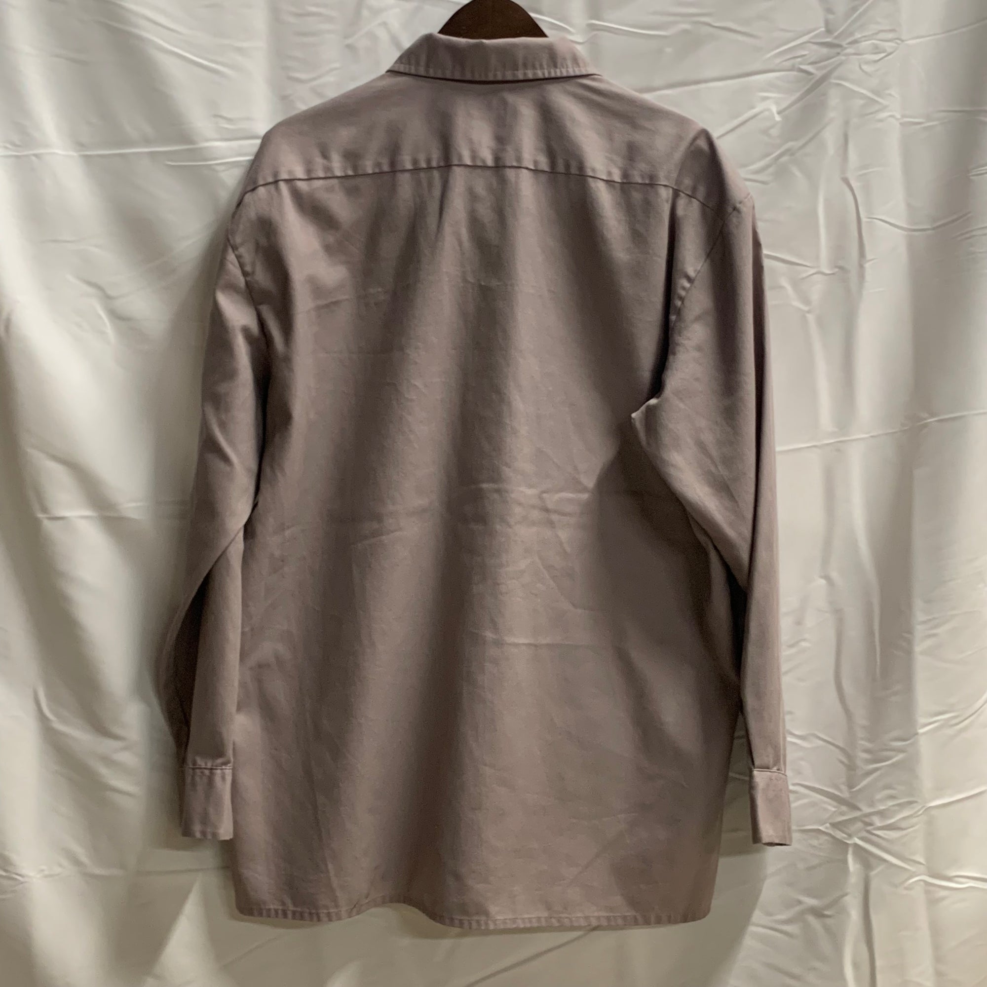 【中古】【古着】Dickies ワンポイント シャツ グレー Lサイズ