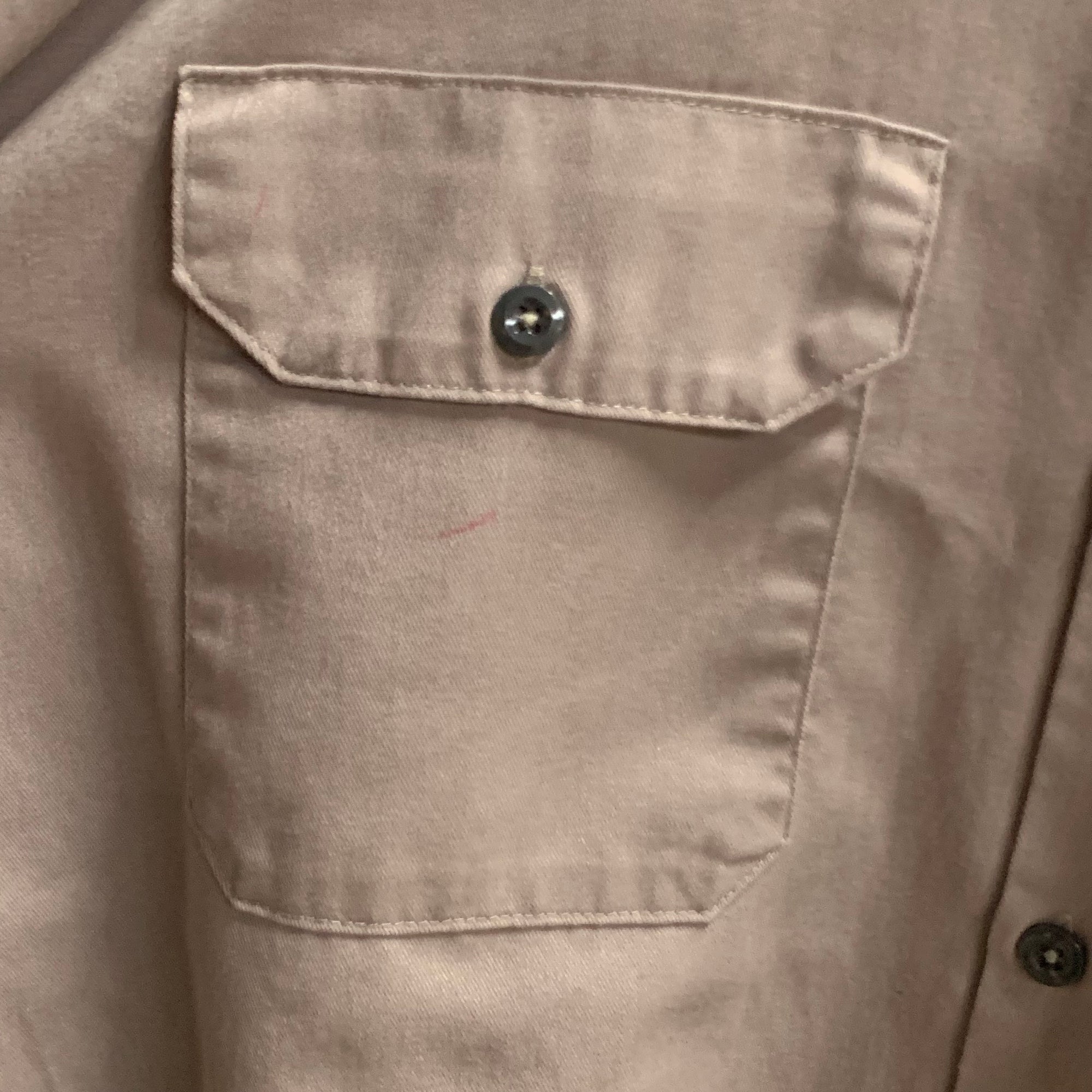 【中古】【古着】Dickies ワンポイント シャツ グレー Lサイズ