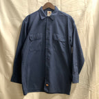 【中古】【古着】Dickies ワンポイント シャツ ブルー Mサイズ