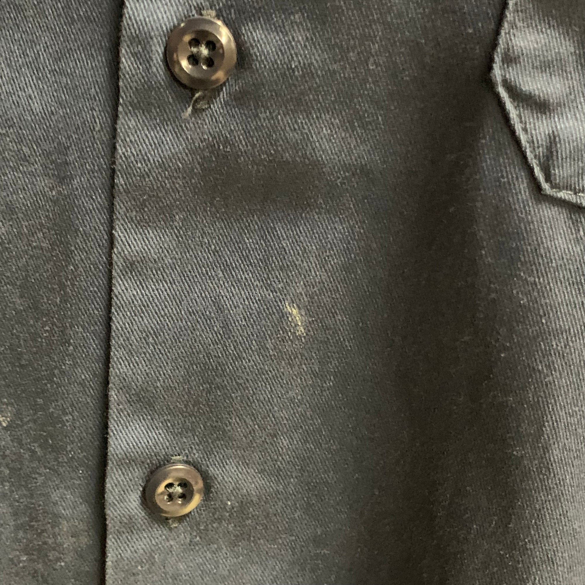 【中古】【古着】Dickies ワンポイント シャツ ブルー Mサイズ