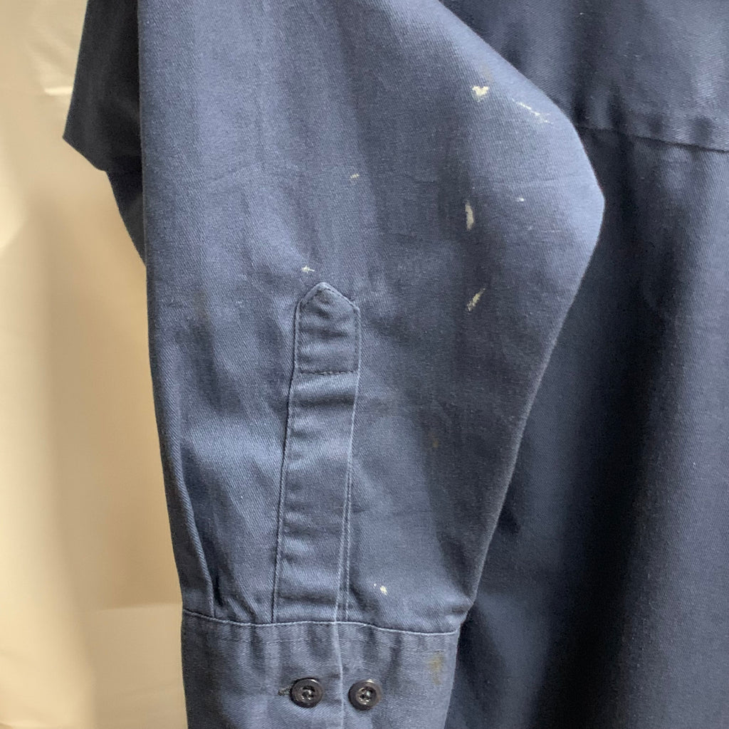 【中古】【古着】Dickies ワンポイント シャツ ブルー Mサイズ