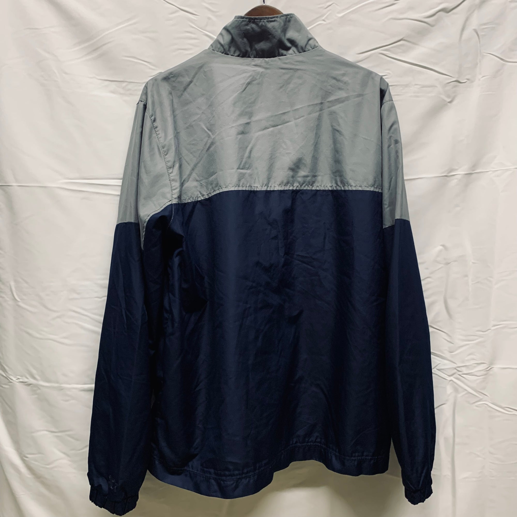 【中古】【古着】Starter カラーブロック アウター グレー×ネイビー Mサイズ