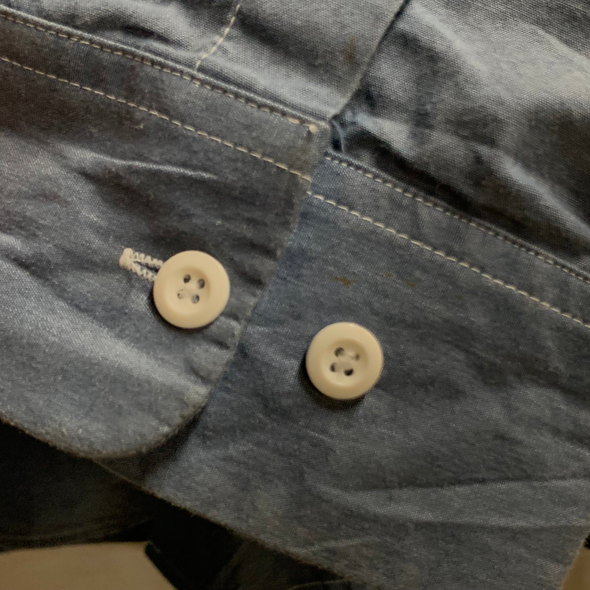 【中古】【古着】Dickies ワンポイント シャツ ライトブルー XLサイズ