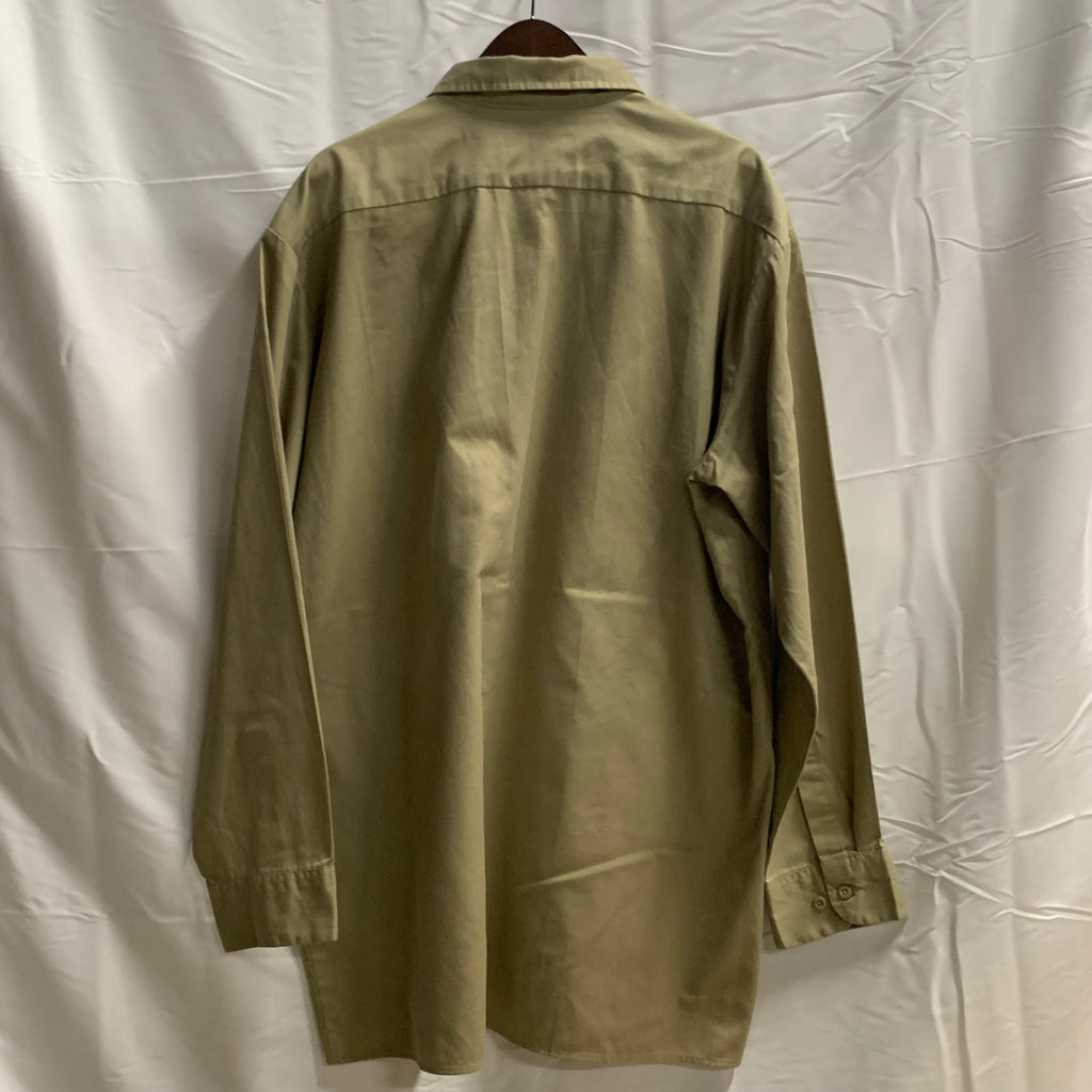 【中古】【古着】Dickies ワンポイント シャツ マスタード XLサイズ