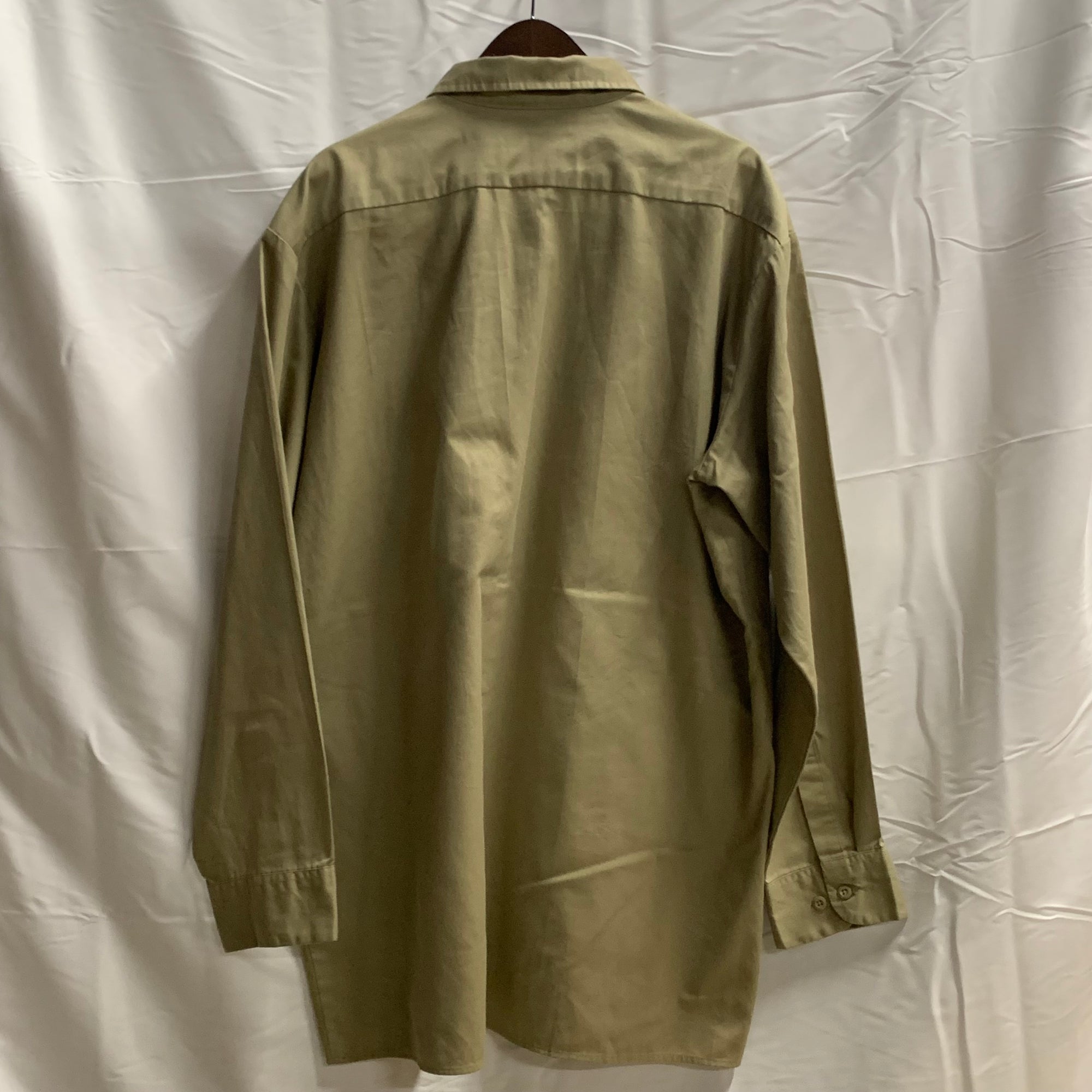 【中古】【古着】Dickies ワンポイント シャツ マスタード XLサイズ