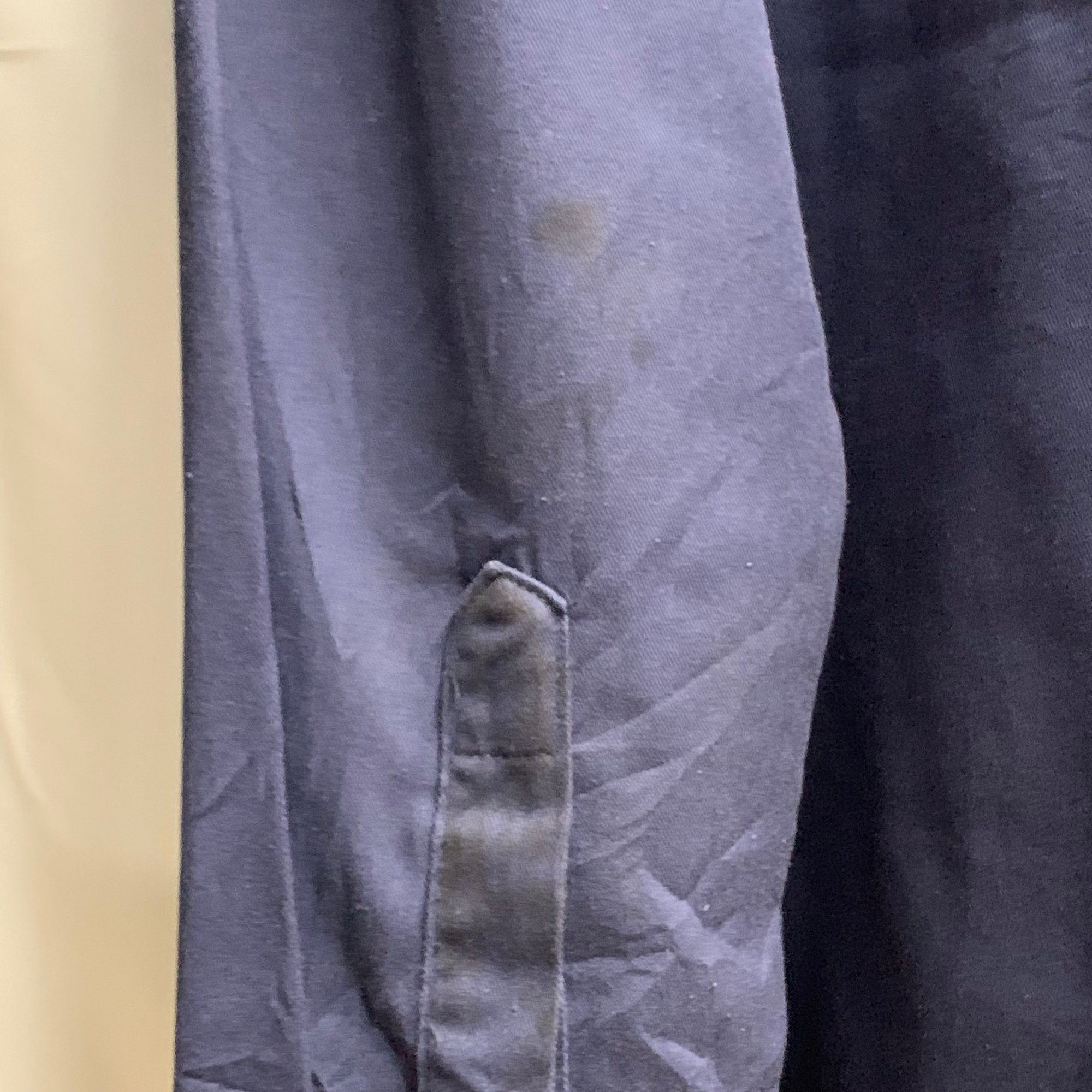 【中古】【古着】Dickies ワンポイント シャツ ネイビー Lサイズ