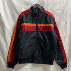 【中古】【古着】Kawasaki ライン レーシングジャケット ブラック×オレンジ Mサイズ