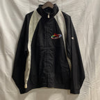 【中古】【古着】CHASE AUTHENTICS ワンポイント レーシングジャケット ブラック×ホワイト Mサイズ