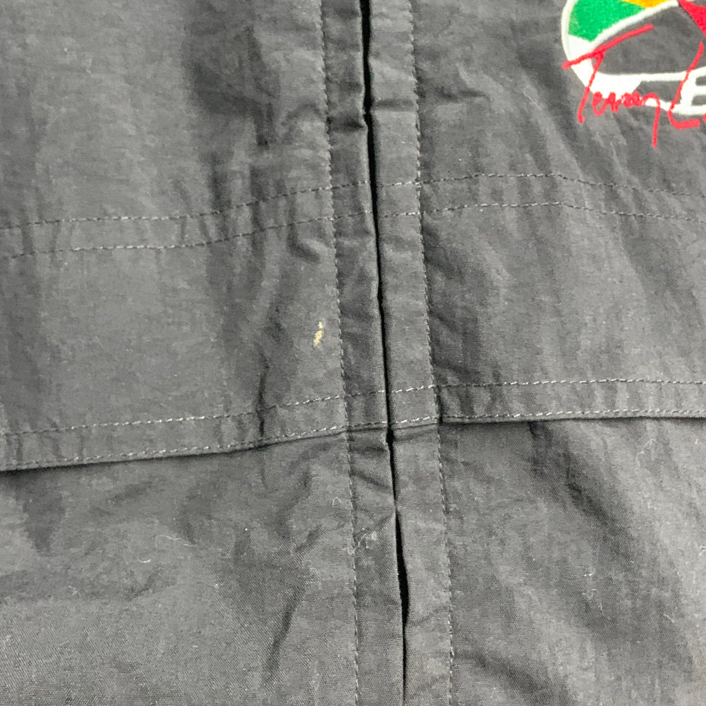 【中古】【古着】CHASE AUTHENTICS ワンポイント レーシングジャケット ブラック×ホワイト Mサイズ