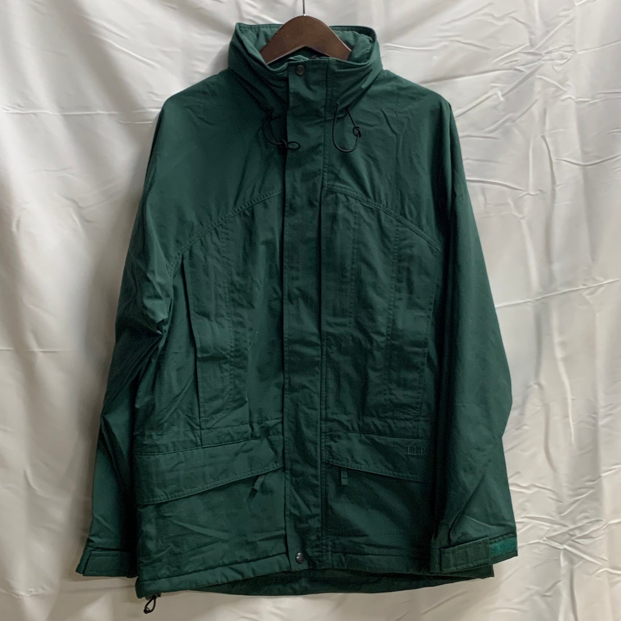【中古】【古着】L.L.Bean 無地 ヘビージャケット グリーン Men`s R/Sサイズ