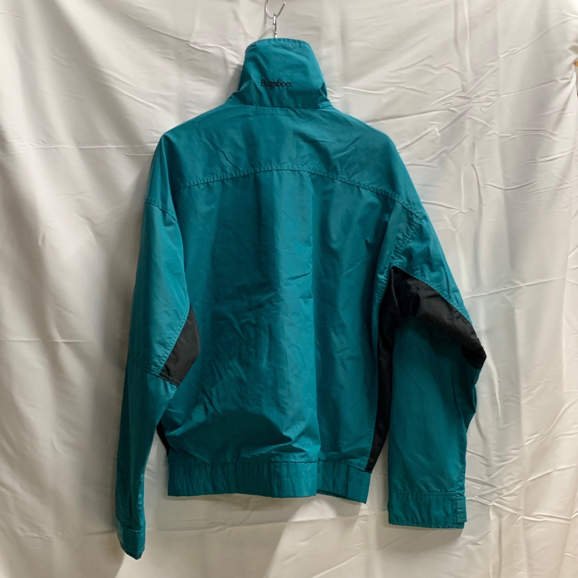 【中古】【古着】Columbia ワンポイント ライトジャケット ターコイズ Lサイズ