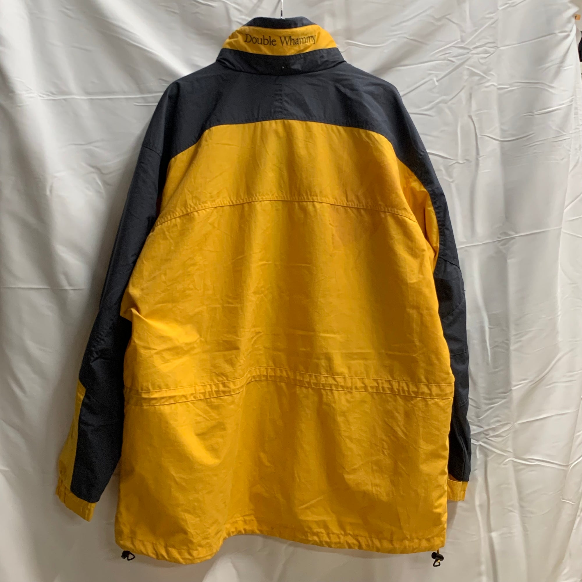 【中古】【古着】Columbia ワンポイント ライトジャケット イエロー×ブラック XLサイズ