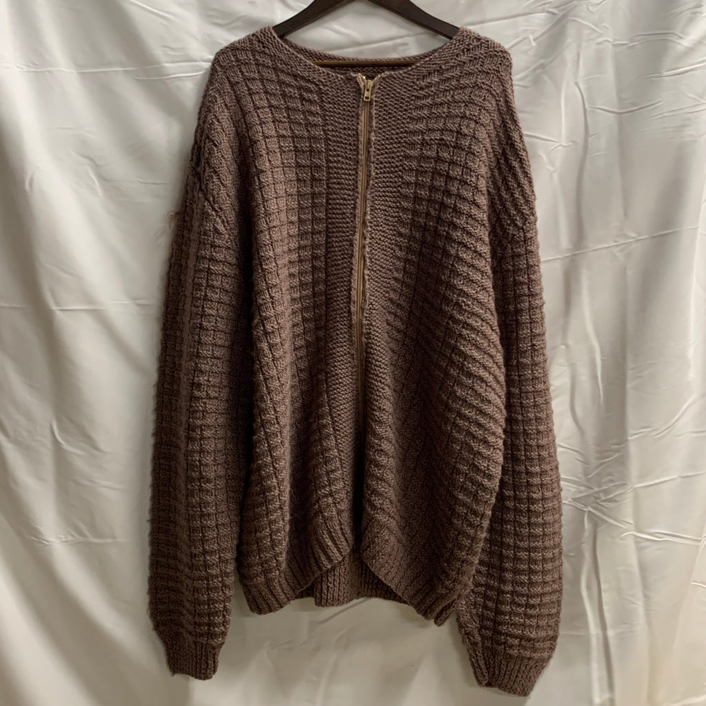【中古】【古着】 無地 カーディガン ブラウン