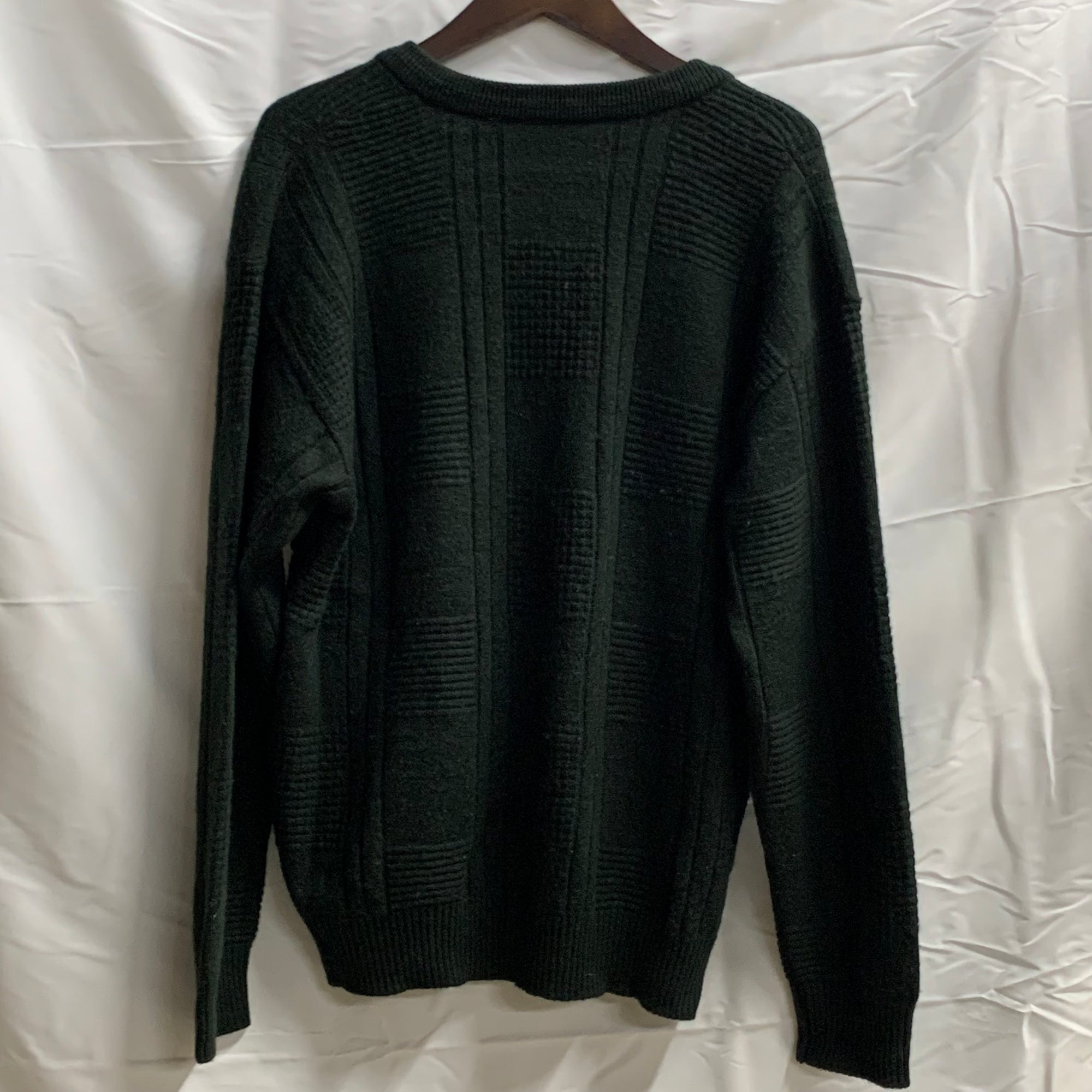 【中古】【古着】VIA CORTESA 柄 カーディガン グリーン×ブルー×グレー