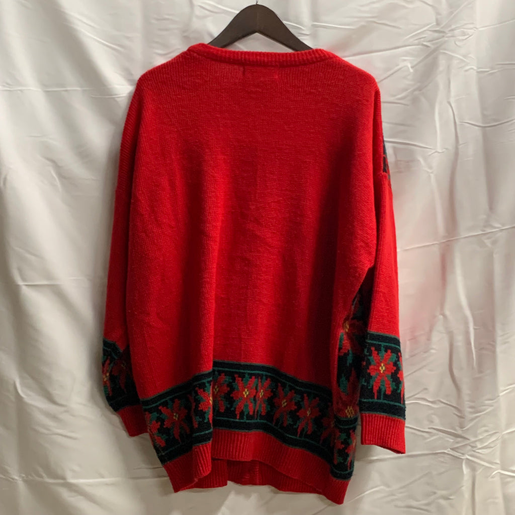【中古】【古着】Baxter & Wells 柄 ライトジャケット レッド×ブラック×グリーン XLサイズ