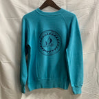 【中古】【古着】BASSETT WALKER ワンポイント スウェットトレーナー ターコイズ