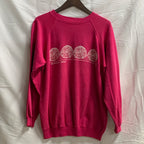 【中古】【古着】Hanes プリント スウェットトレーナー ピンク Mサイズ