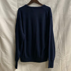 【中古】【古着】IZOD ロゴ カーディガン ネイビー Lサイズ