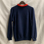 【中古】【古着】Hanes ワッペン スウェットトレーナー ネイビー×ホワイト×レッド Mサイズ