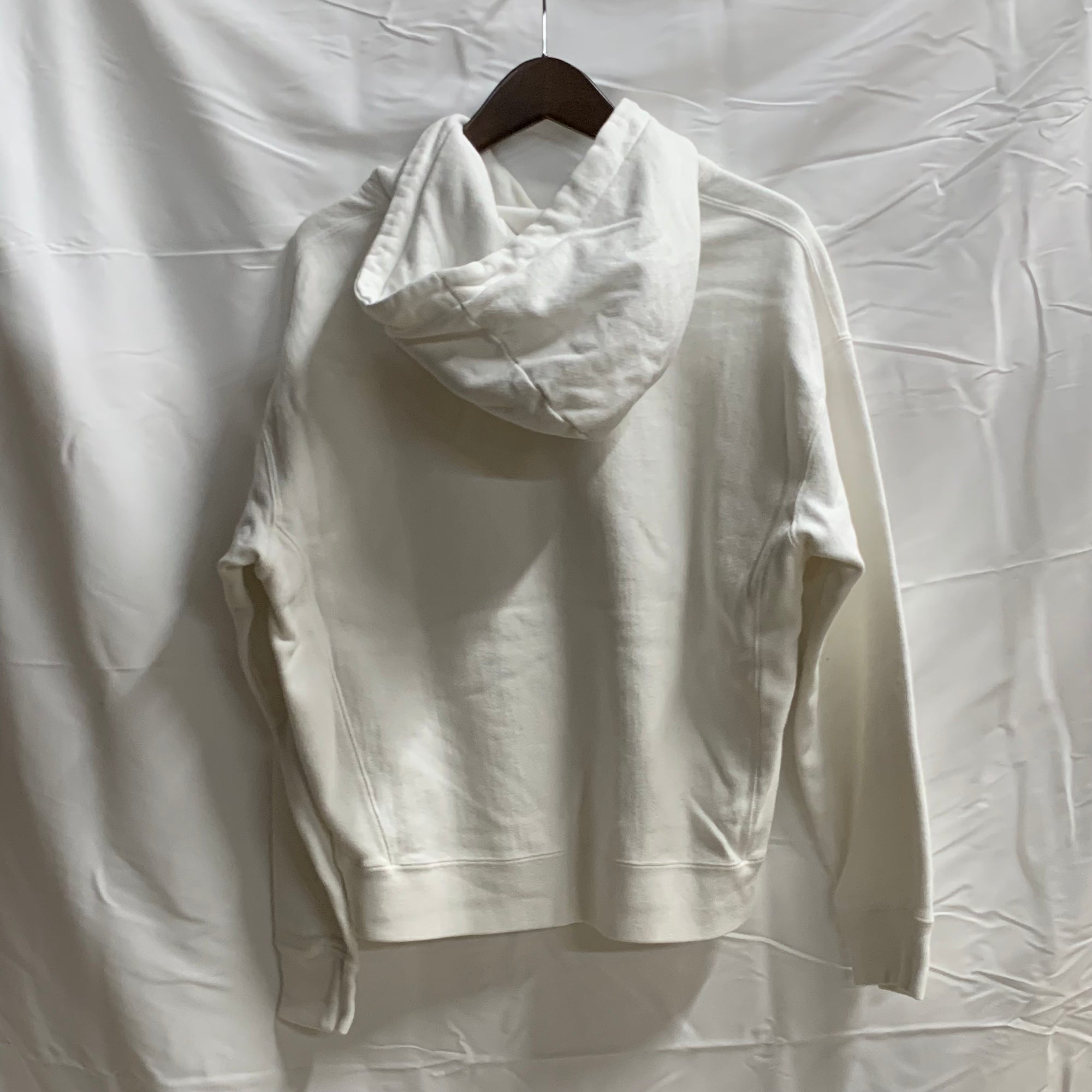 【中古】【古着】Champion ワンポイント パーカー ホワイト Lサイズ