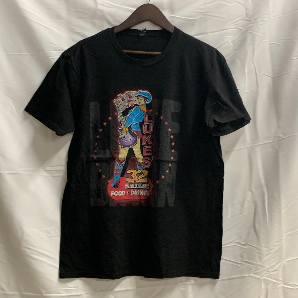 【中古】【古着】The Concert tee プリント Tシャツ ブラック Mサイズ