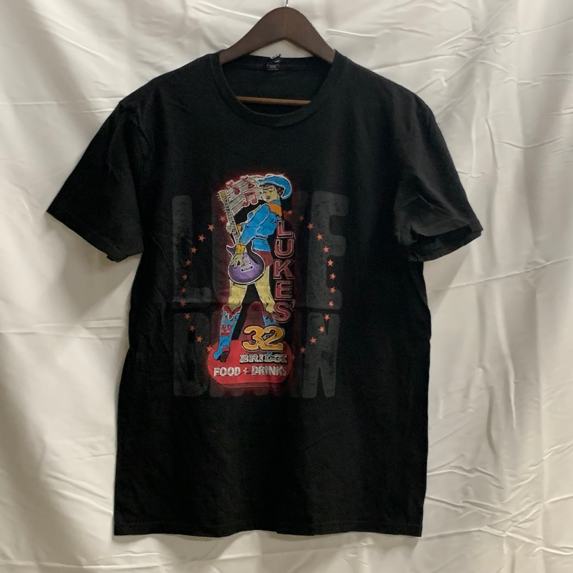 【中古】【古着】The Concert tee プリント Tシャツ ブラック Mサイズ