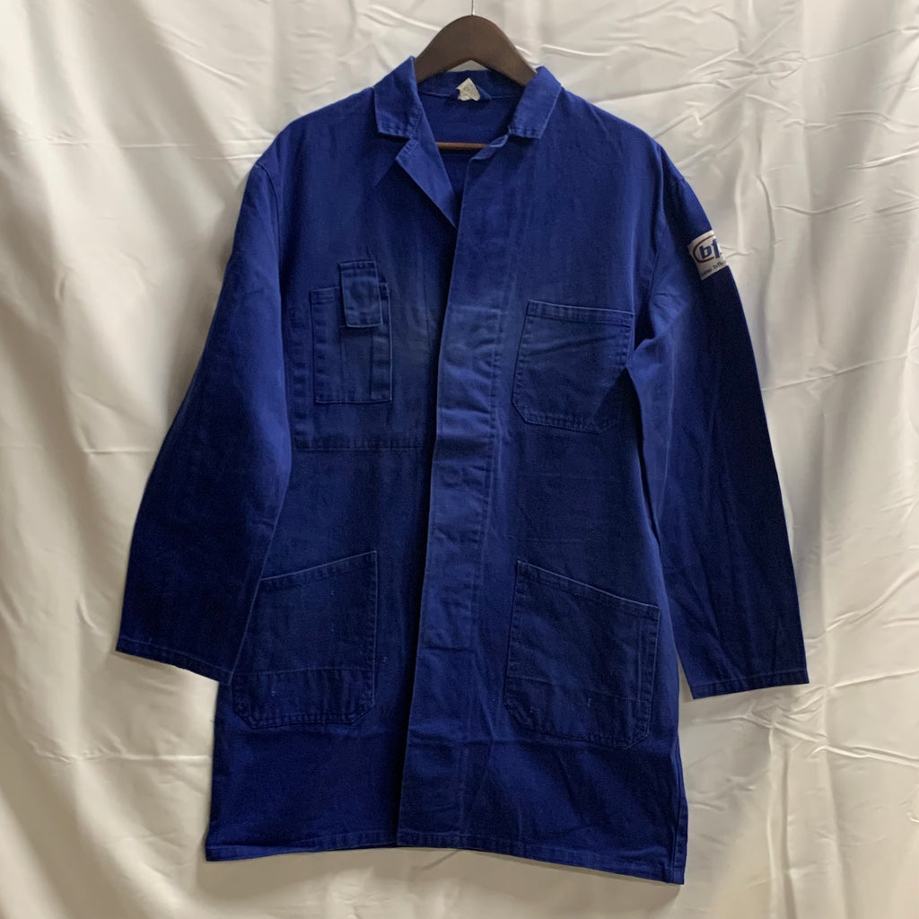 【中古】【古着】無地 ライトコート ブルー