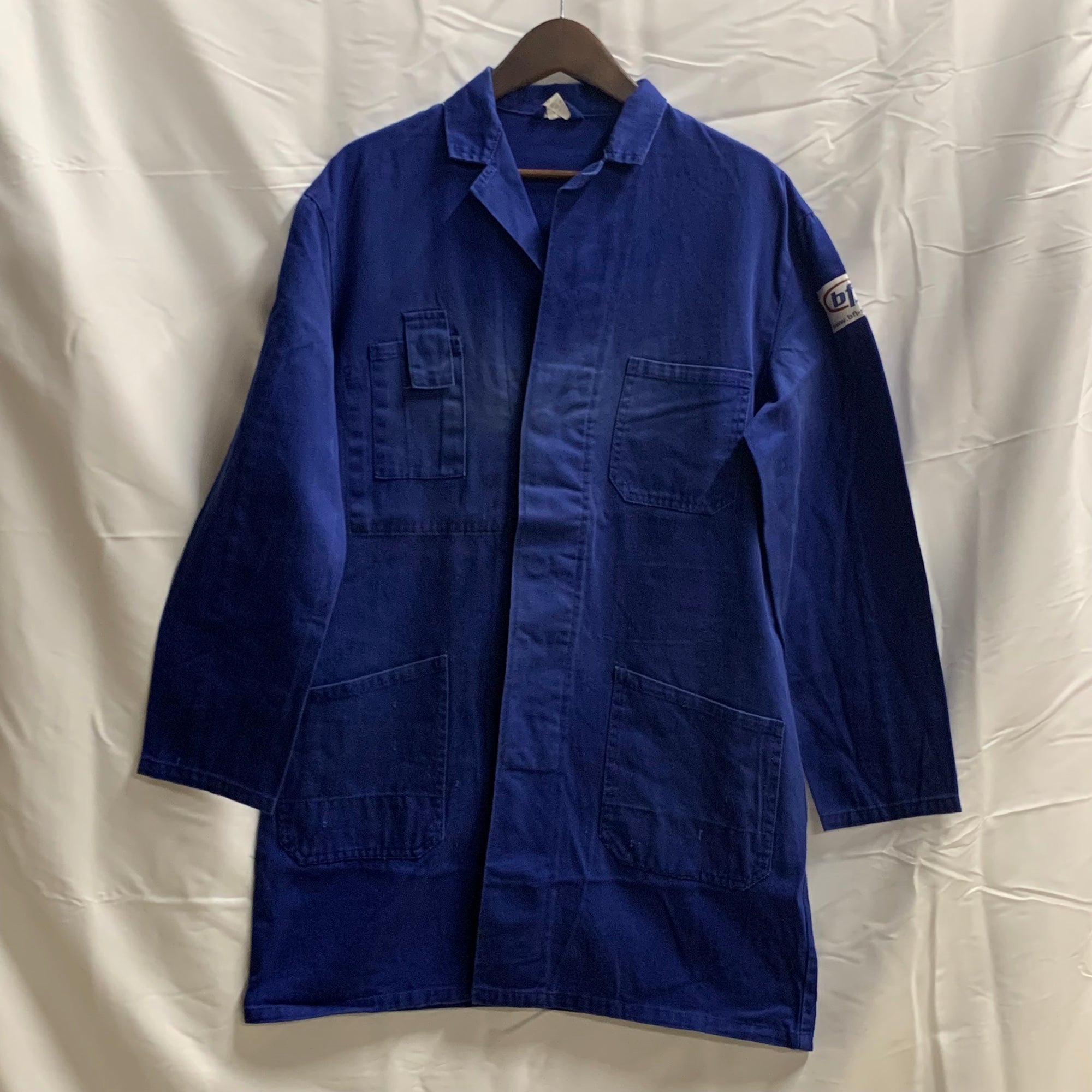 【中古】【古着】無地 ライトコート ブルー
