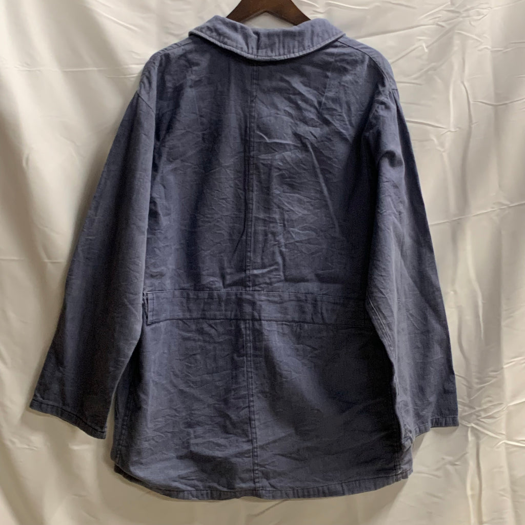 【中古】【古着】無地 ライトコート インディゴ