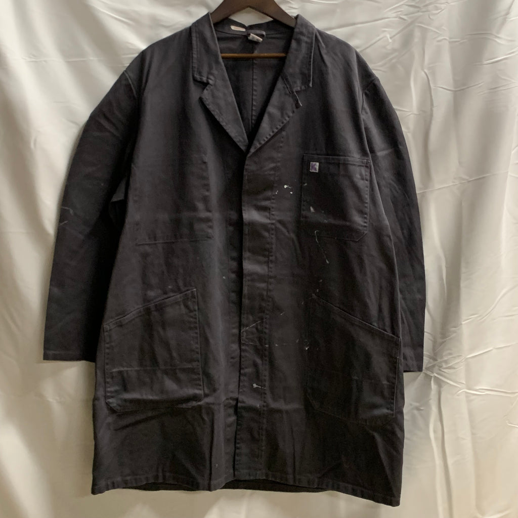 【中古】【古着】ワンポイント ライトコート グレー