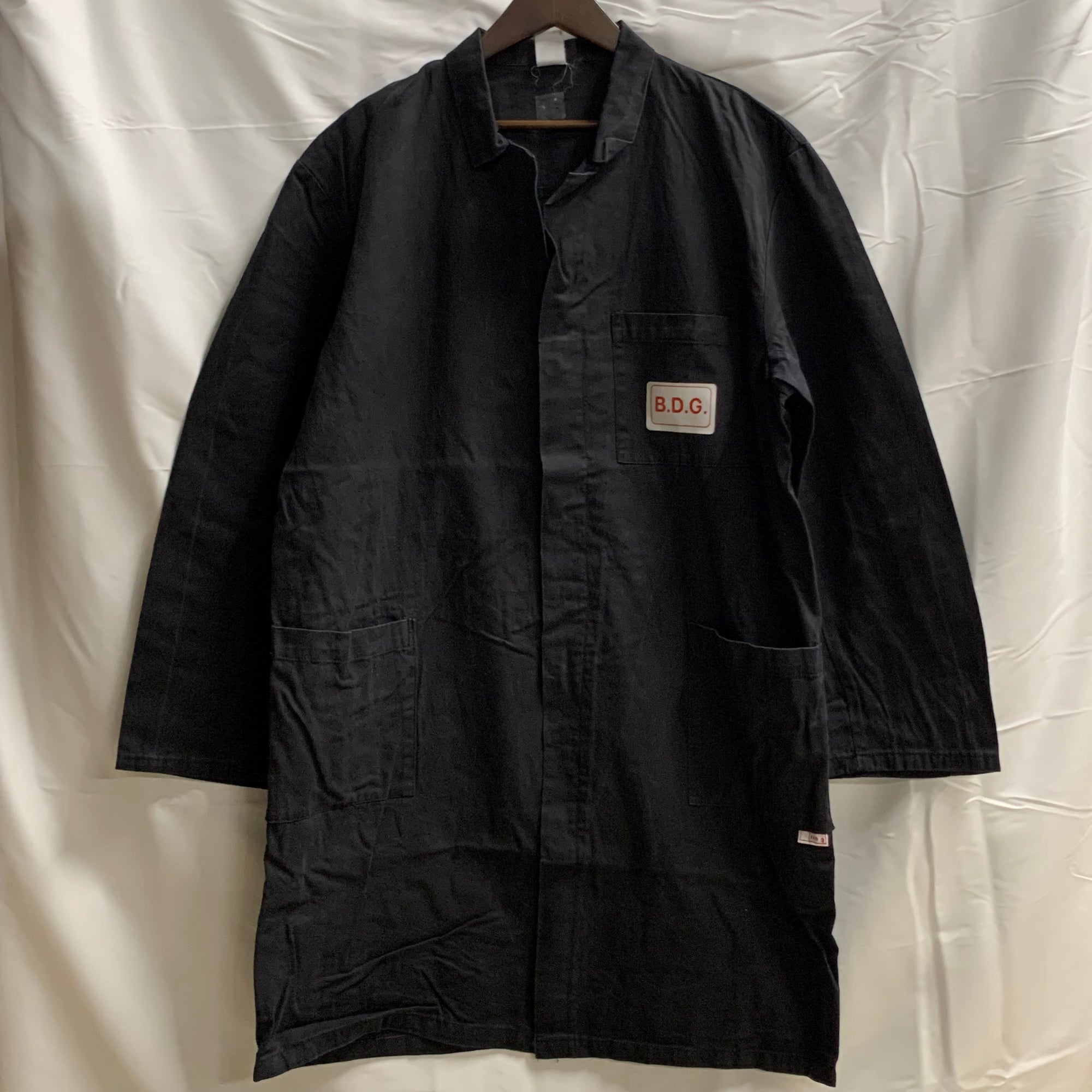 【中古】【古着】ワンポイント ライトコート ブラック