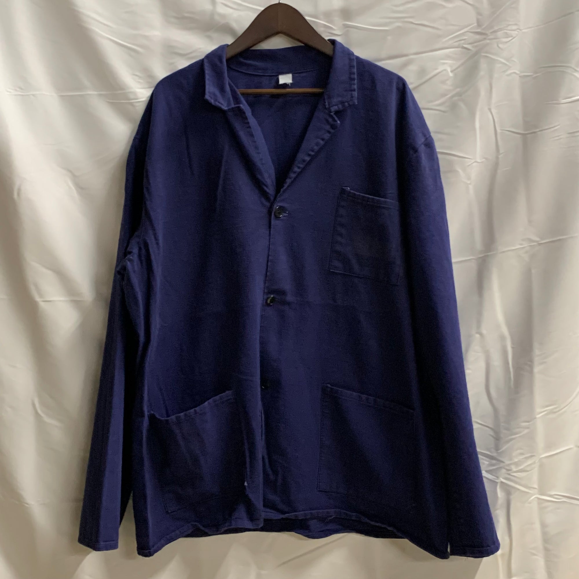 【中古】【古着】bistour 無地 ライトコート ネイビー