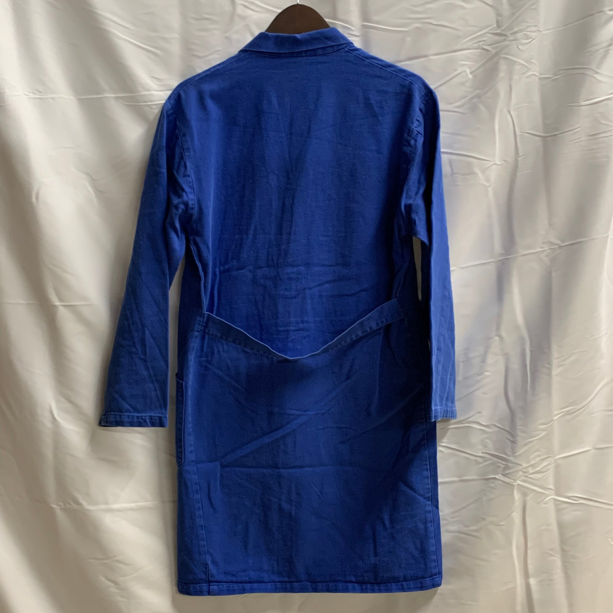 【中古】【古着】無地 ライトコート ブルー