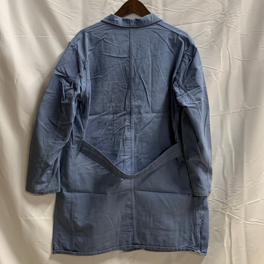 【中古】【古着】無地 ライトコート ライトブルー