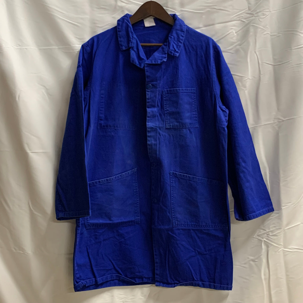 【古着】ERGOS 無地 ライトコート ブルー