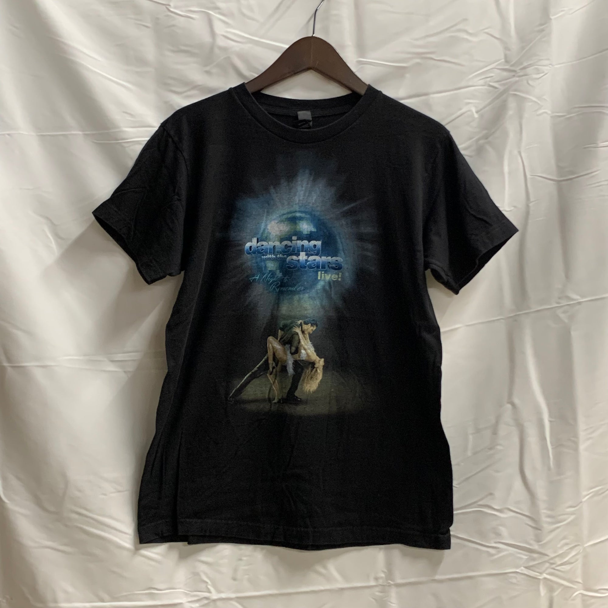 【中古】【古着】tultex プリント Tシャツ ブラック Mサイズ