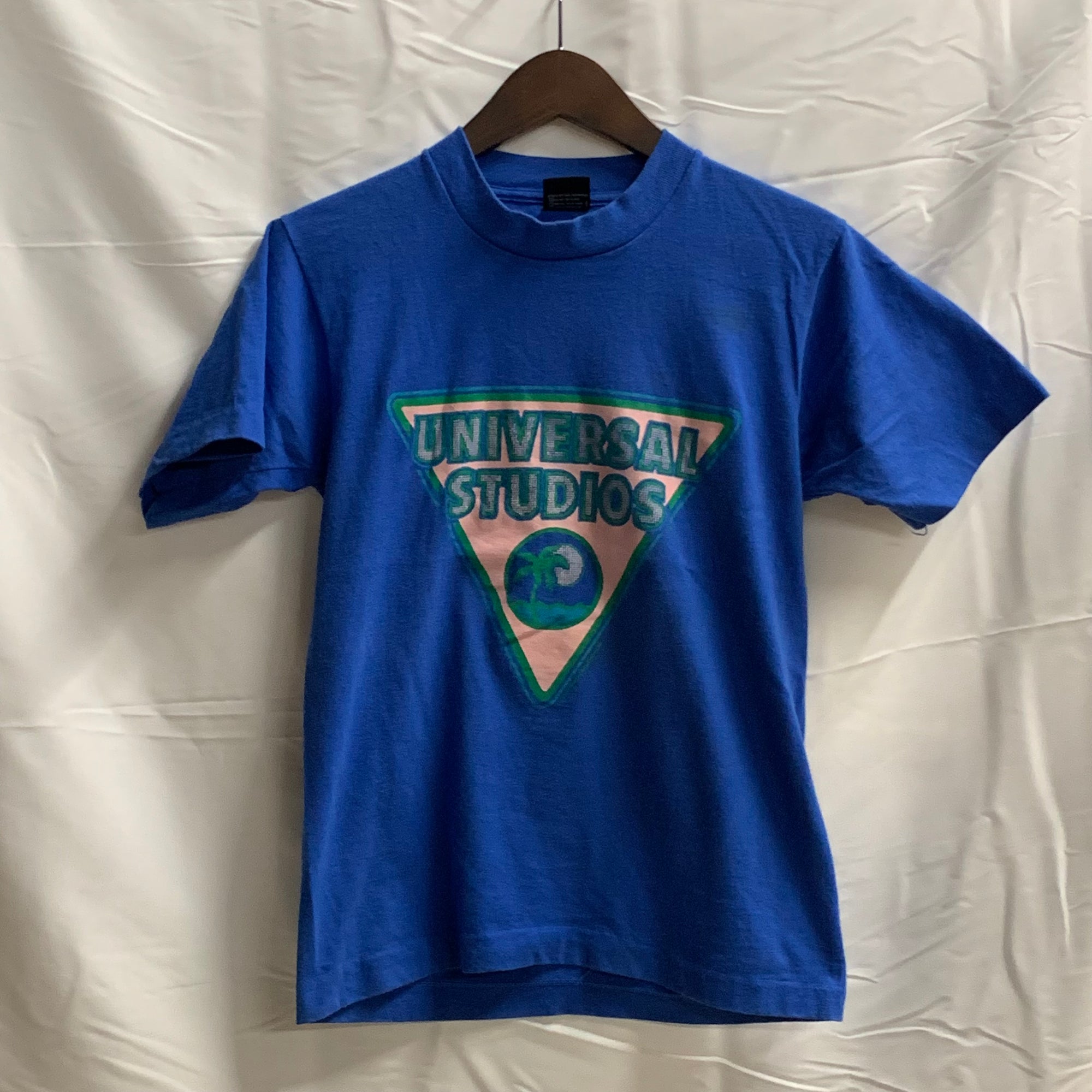 【中古】【古着】SCREEN STARS プリント Tシャツ ブルー Sサイズ