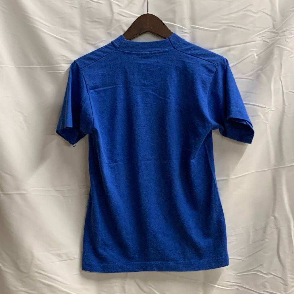 【中古】【古着】SCREEN STARS プリント Tシャツ ブルー Sサイズ