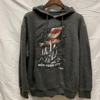 【中古】【古着】Men's Wear プリント プルオーバーパーカー グレー Sサイズ