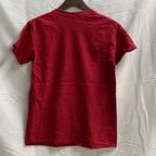 【中古】【古着】GILDAN プリント Tシャツ レッド Sサイズ