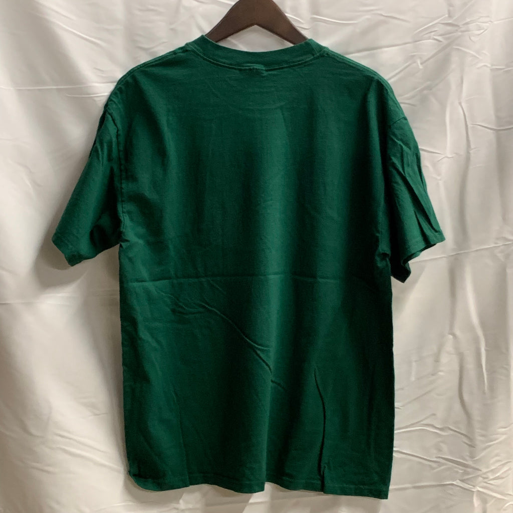 【中古】【古着】Hanes プリント Tシャツ グリーン Lサイズ