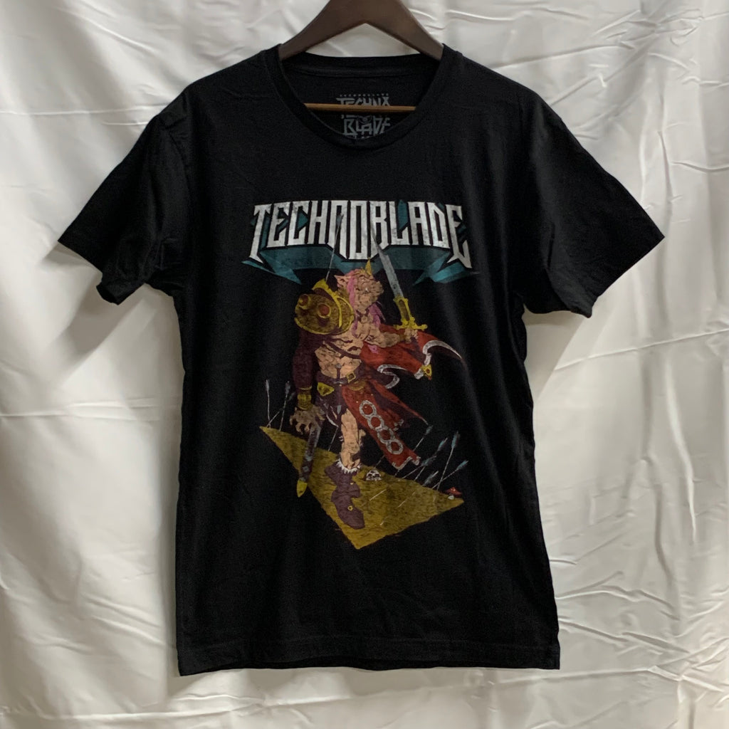 【中古】【古着】 プリント Tシャツ ブラック Mサイズ