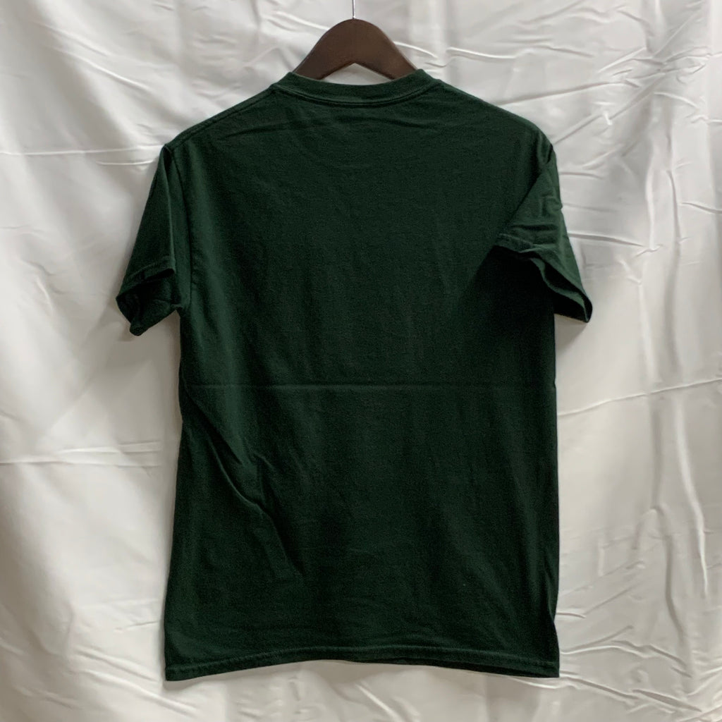 【中古】【古着】プリント Tシャツ モスグリーン