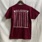 【中古】【古着】JERZEES プリント Tシャツ ボルドー Sサイズ