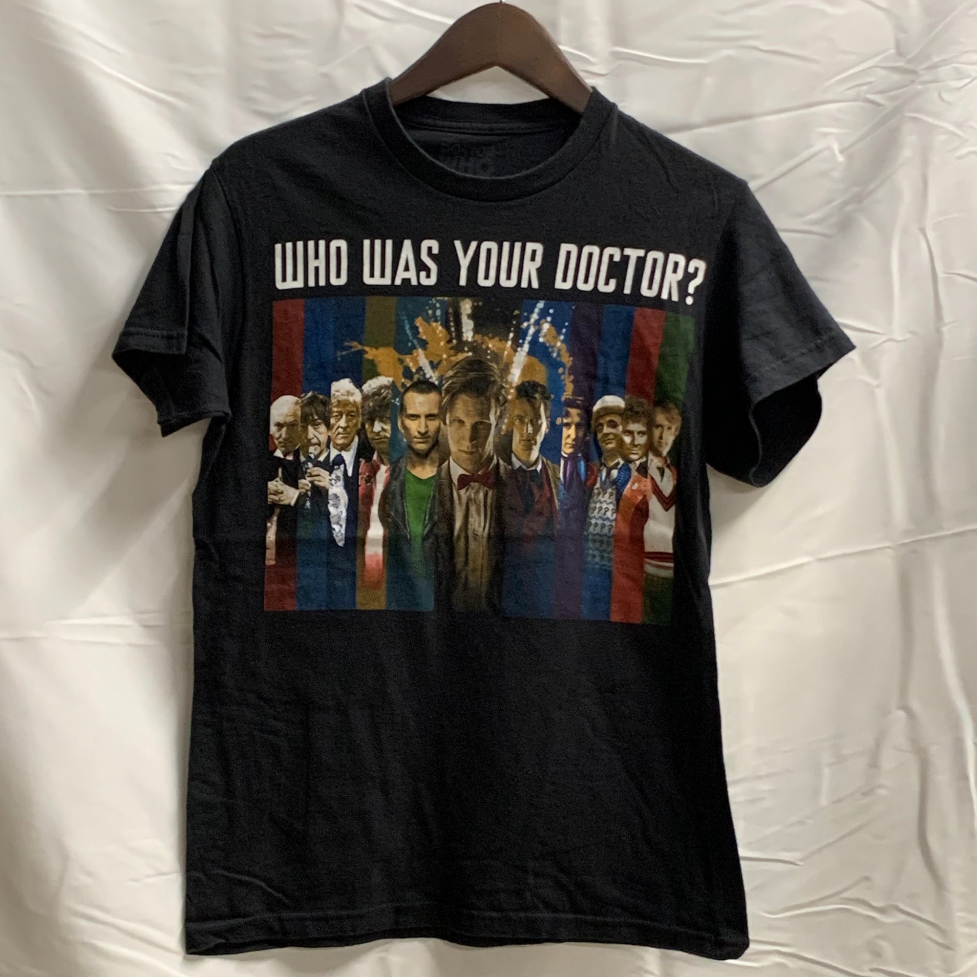 【中古】【古着】Ripple Junction プリント Tシャツ ブラック Sサイズ