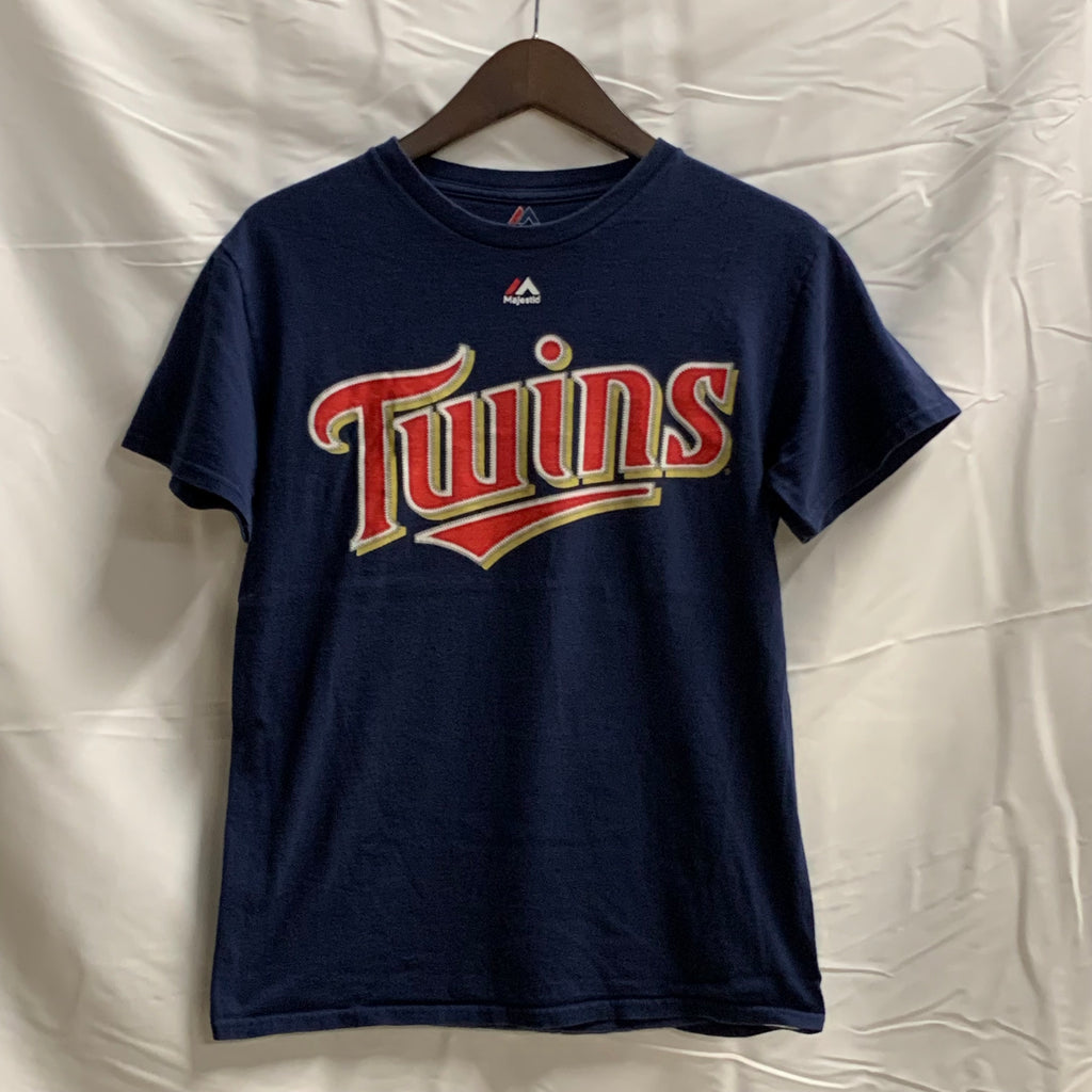 【中古】【古着】Majestic プリント Tシャツ ネイビー Sサイズ