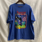 【中古】【古着】Adventure Time プリント Tシャツ ブルー XXLサイズ