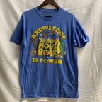 【中古】【古着】Ripple Junction プリント Tシャツ ブルー Mサイズ
