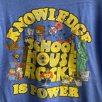 【中古】【古着】Ripple Junction プリント Tシャツ ブルー Mサイズ
